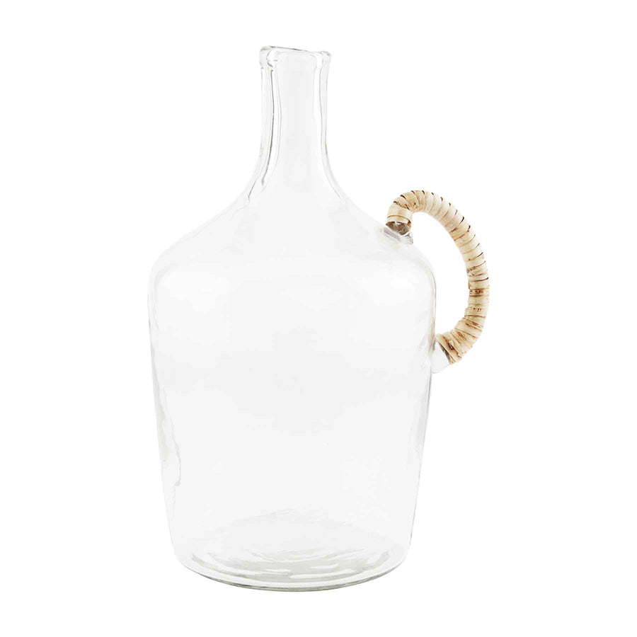 Large Glass Jug with Wicker Handle - Bloom and Petal