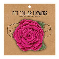 Medium Pet Collar Flower - Magenta - Bloom and Petal