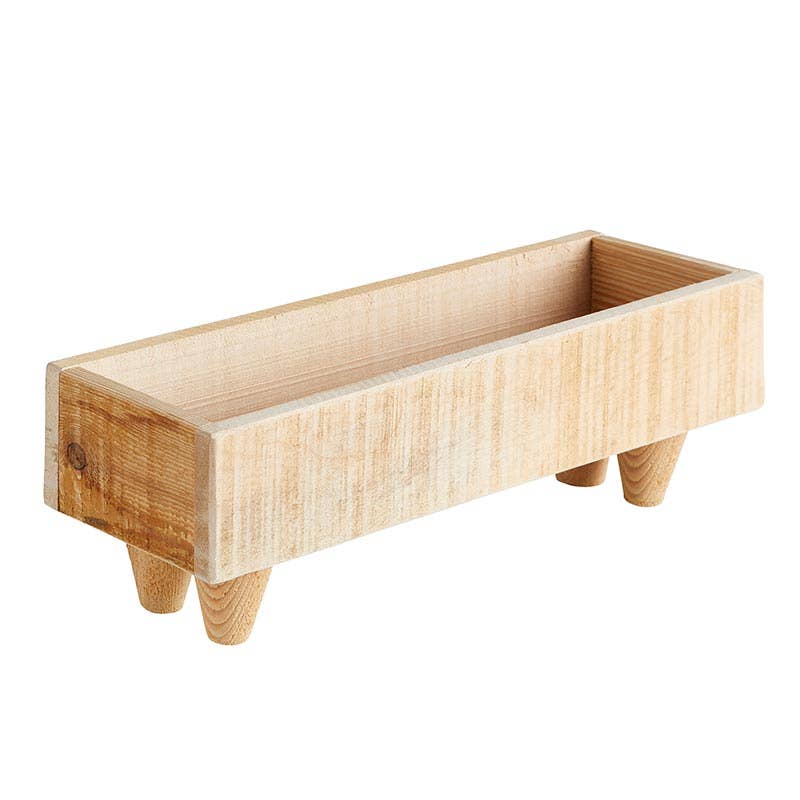 Small Wood Planter with Feet - Bloom and Petal