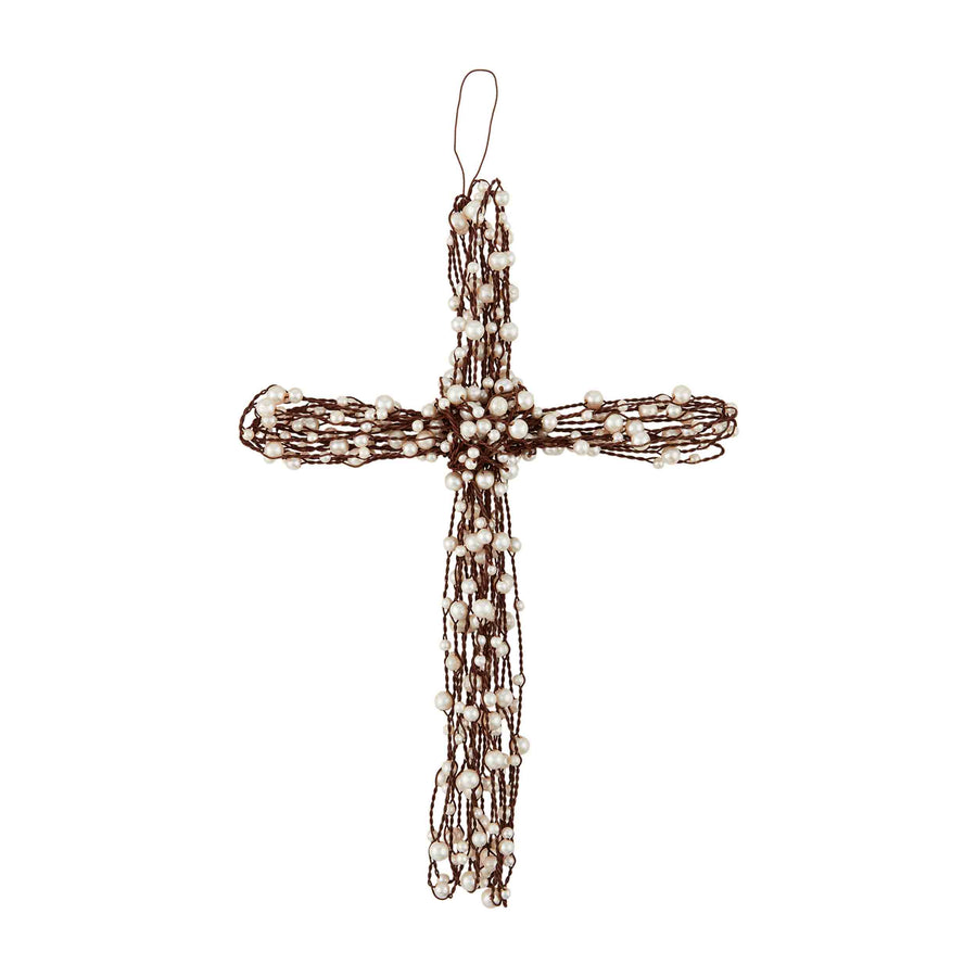 Large Pearl Wire Cross - Bloom and Petal