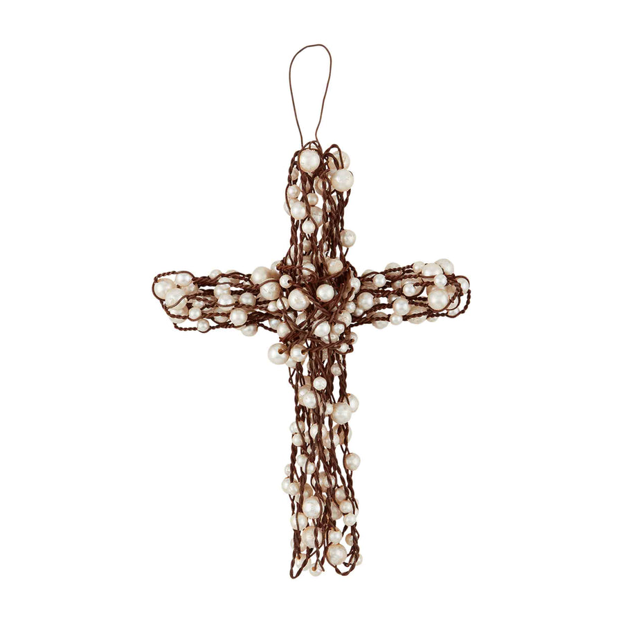 Small Pearl Wire Cross - Bloom and Petal