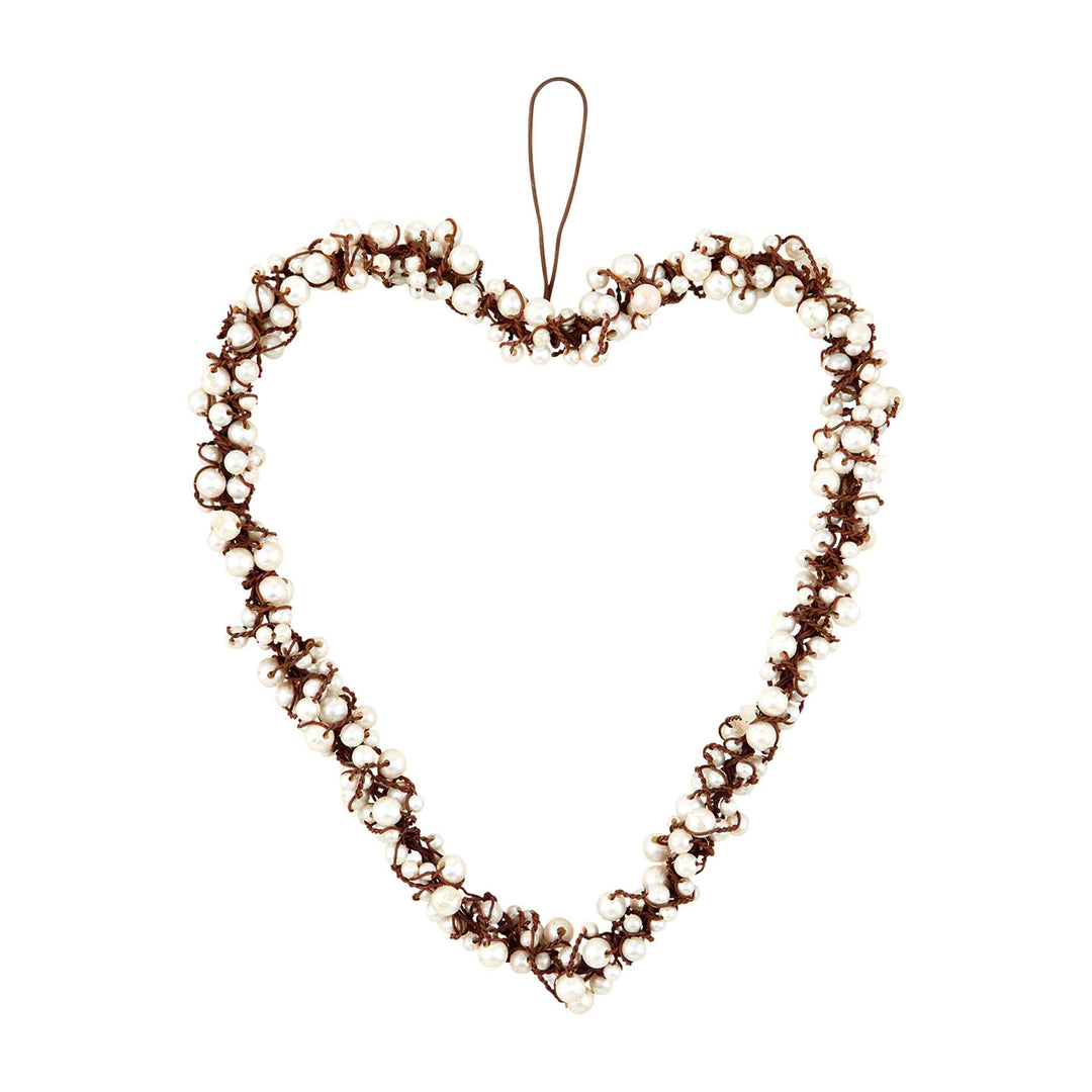 Medium Pearl Wire Heart - Bloom and Petal