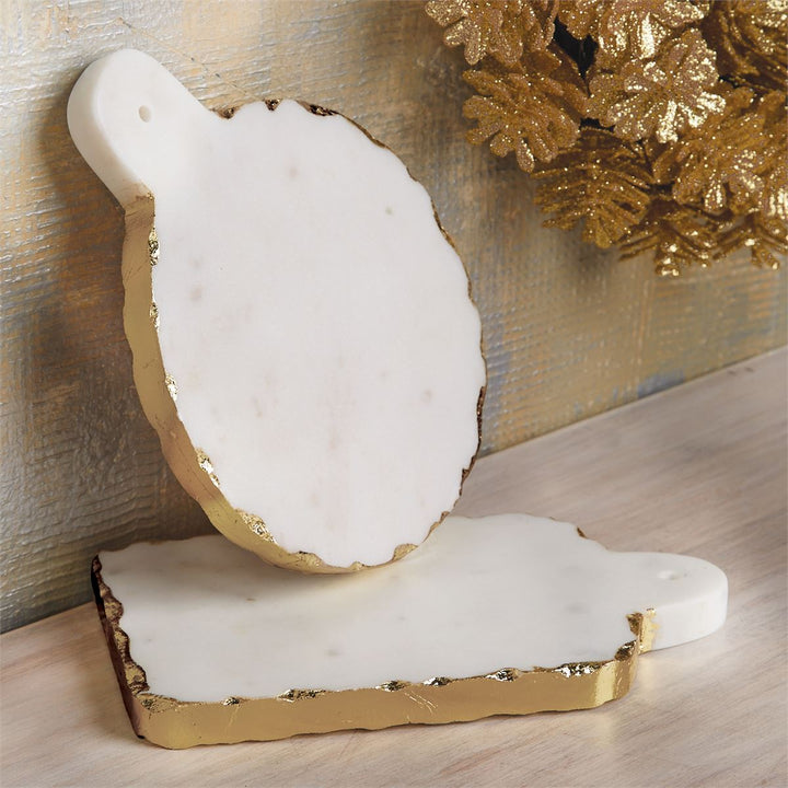 Round Gold Marble Small Board