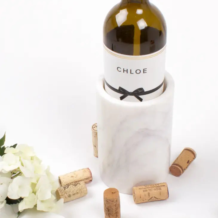 White Marble Wine Chiller - Bloom and Petal