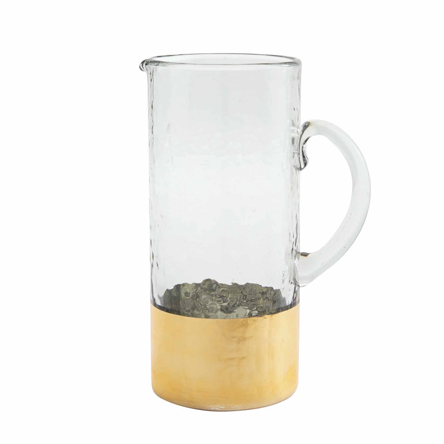 Gold Hammered Glass Pitcher - Bloom and Petal