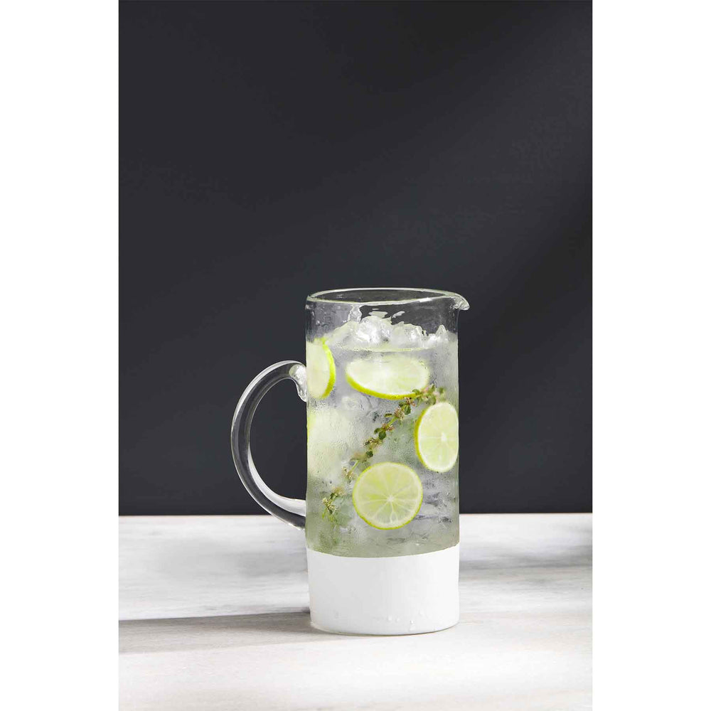 Two-Tone Glass Pitcher - Bloom and Petal