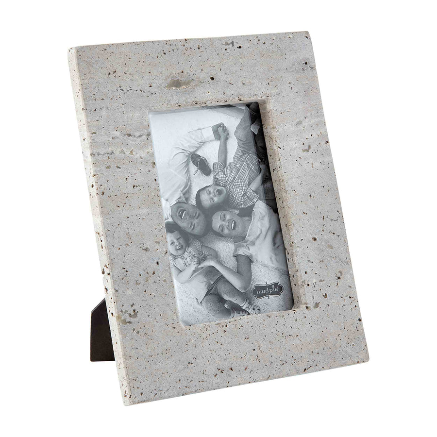 Small Gray Travertine Frame - Bloom and Petal