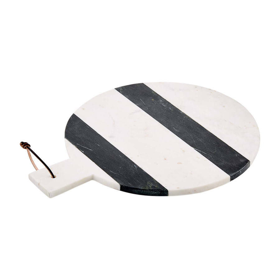 Striped Marble Round Serving Board - Bloom and Petal