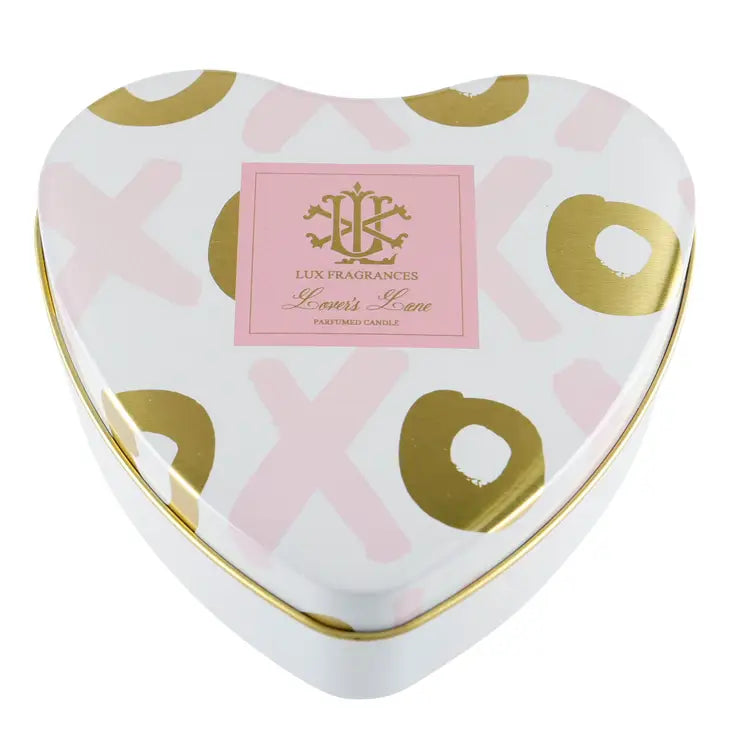 Lux Lover's Lane Heart Tin Candle - Bloom and Petal