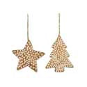 Large Star & Tree Ornaments w/Pearl Beads - Bloom and Petal