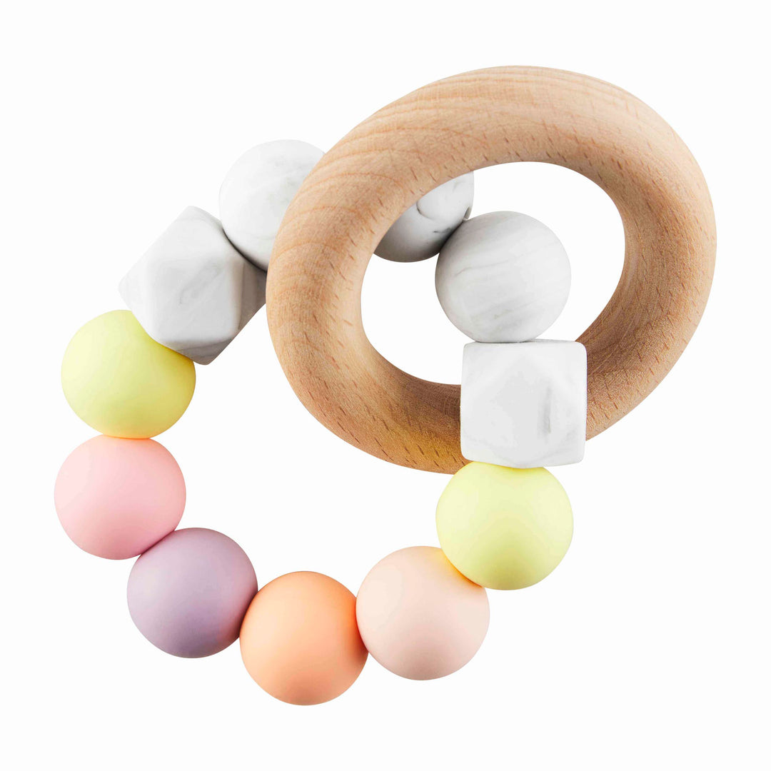 Silicone & Wood Teether - Bloom and Petal