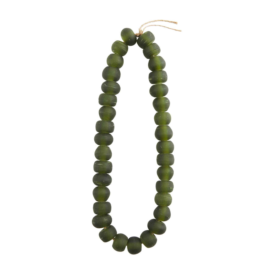 Dark Green Glass Beads - Bloom and Petal