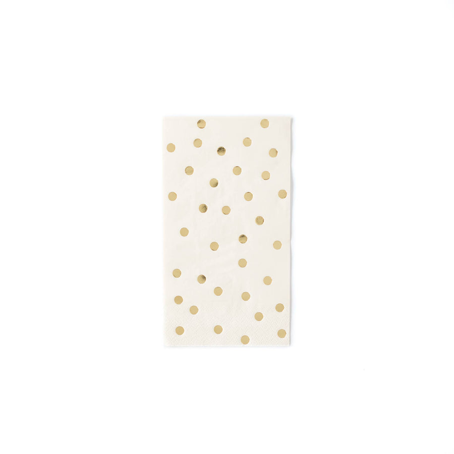 Basic Napkins 8" - Cream & Gold Dot - Bloom and Petal