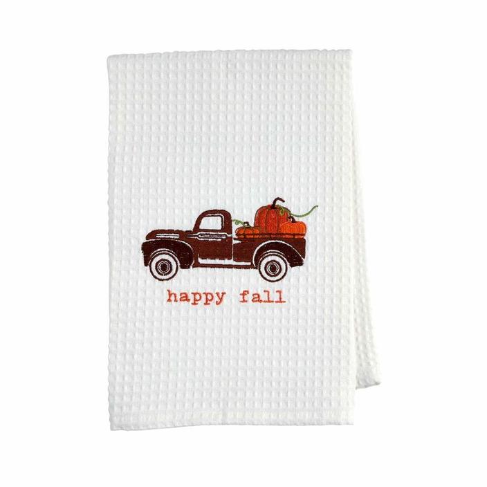 Happy Fall Waffle Towel - Bloom and Petal