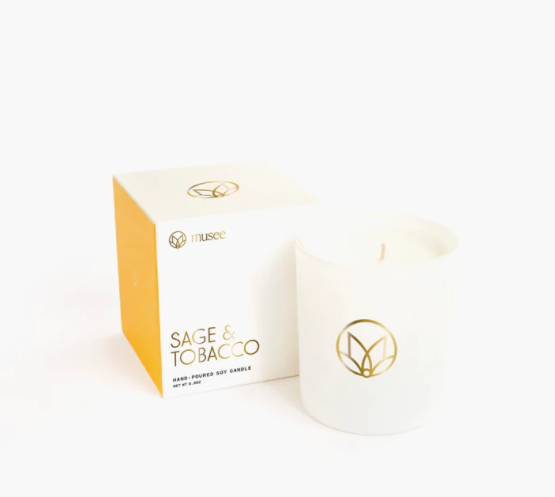Musee Sage & Tobacco Soy Candle - Bloom and Petal