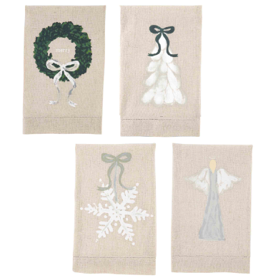 White Christmas Tea Towels - Bloom and Petal