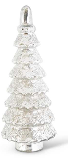 Silver Glass Tiered Tree
