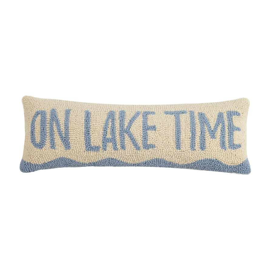 On Lake Time Hook Pillow, Blue/White - Bloom and Petal