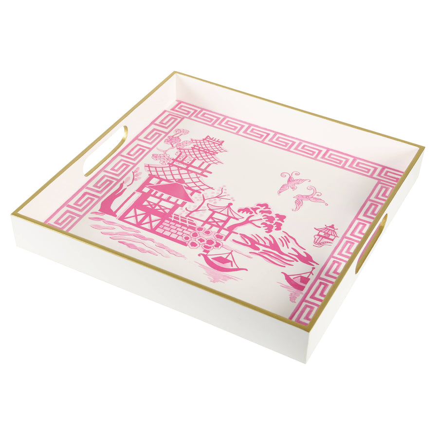 Pink Willow Serving Tray - Bloom and Petal