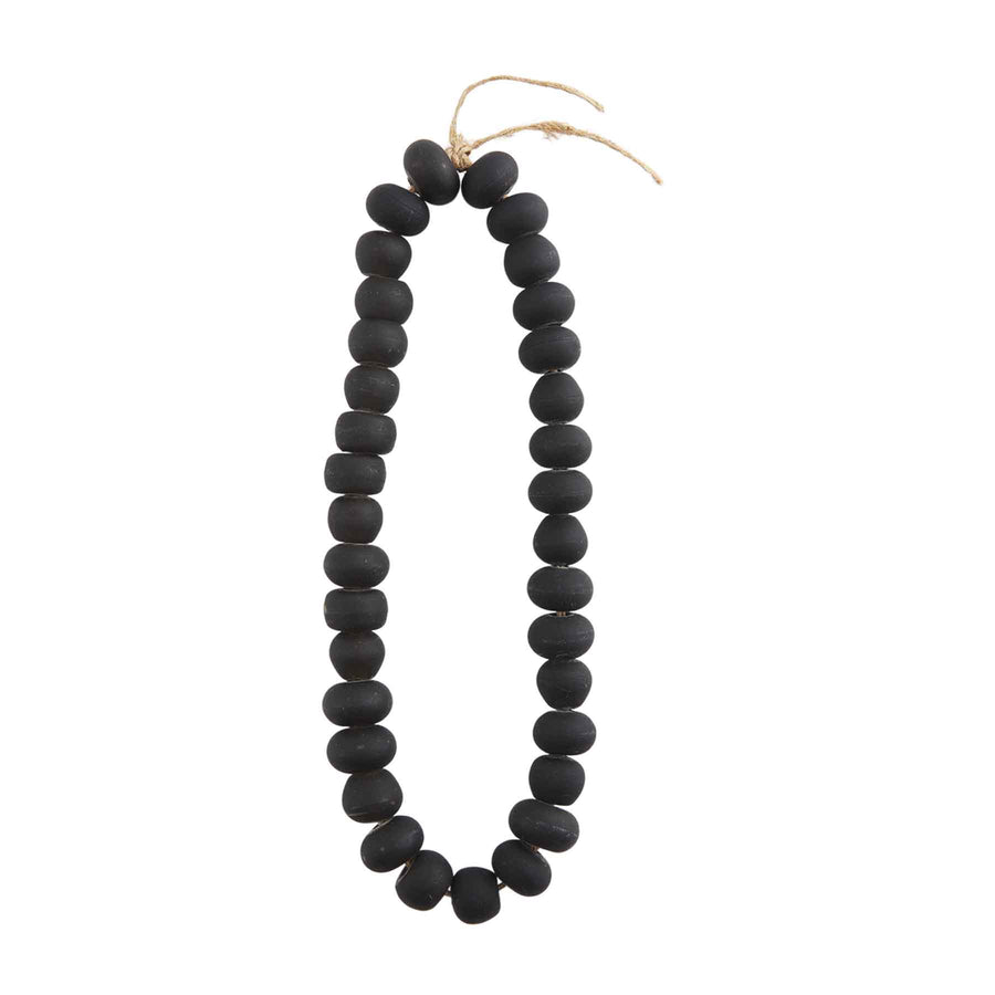 Black Glass Beads - Bloom and Petal