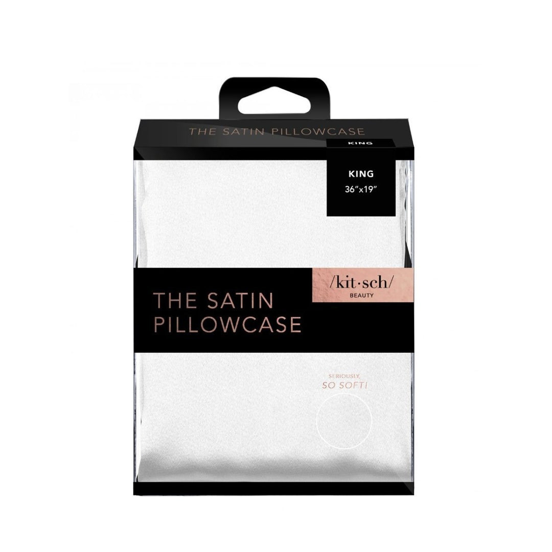Kitsch Ivory Satin Pillow Case- King