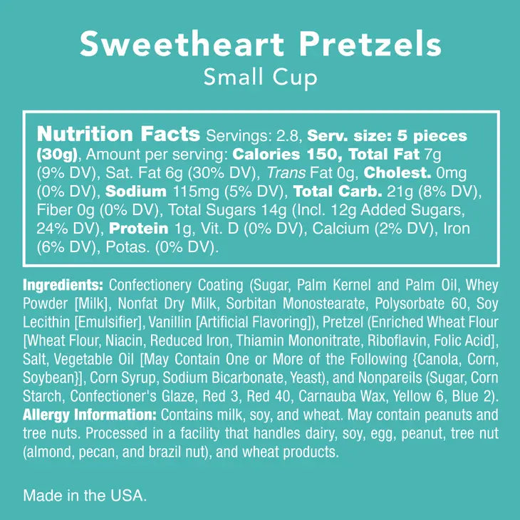 Sweetheart Pretzels by Candy Club - Bloom and Petal
