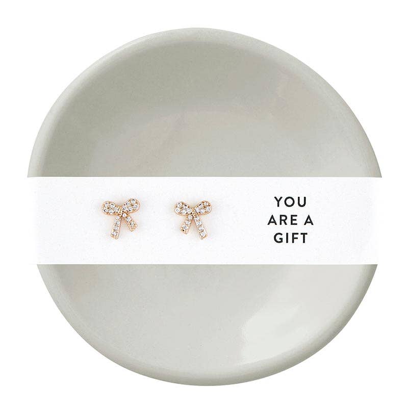 Earrings & Trinket Tray Sets - You are a Gift - Bloom and Petal