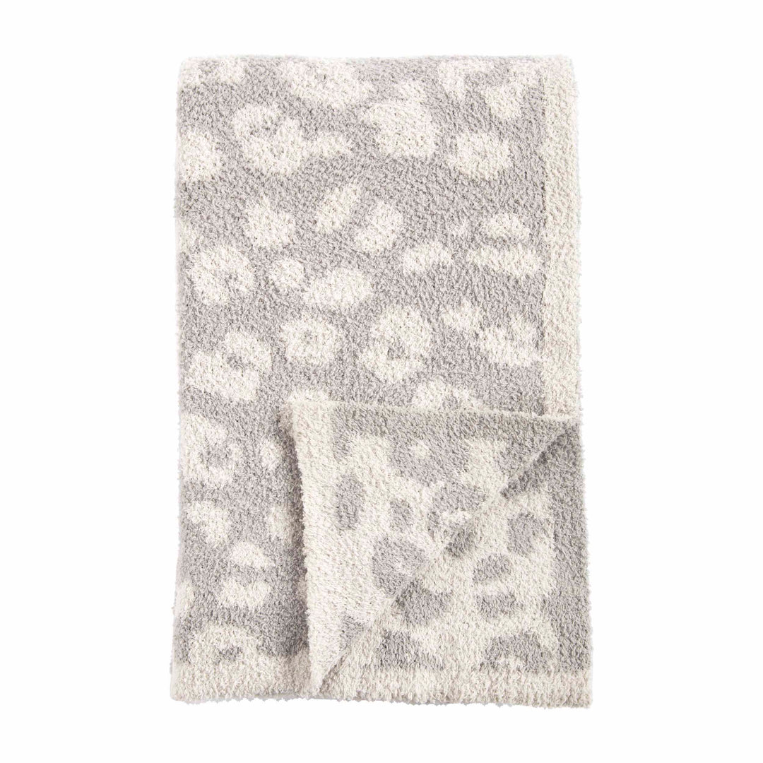 Grey/Taupe Leopard Blanket