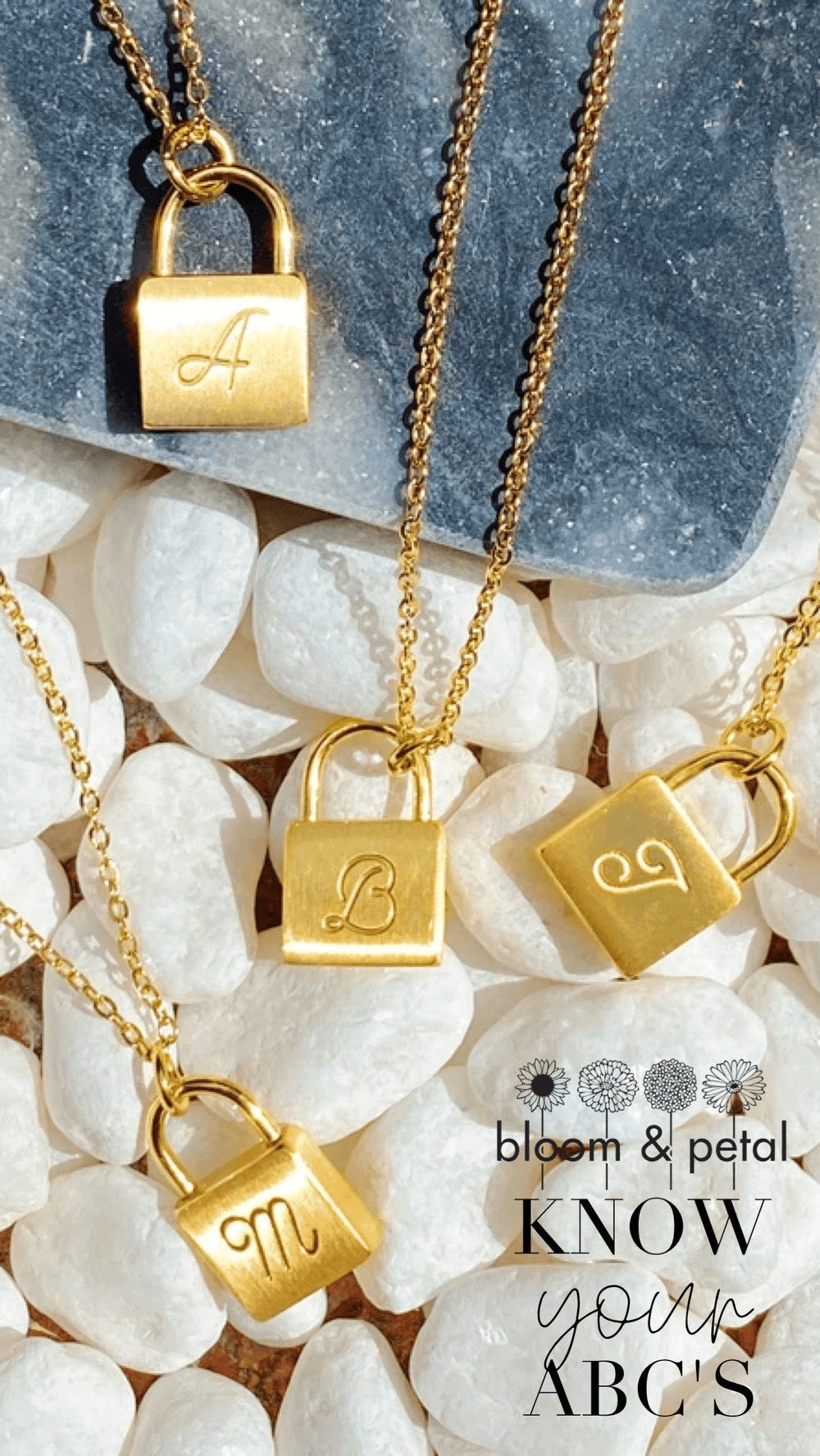 Ellison+Young Jewelry Scripted Locket Initial Necklace