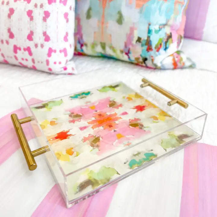 Laura Park Large Giverny Acrylic Tray with Handles - Bloom and Petal