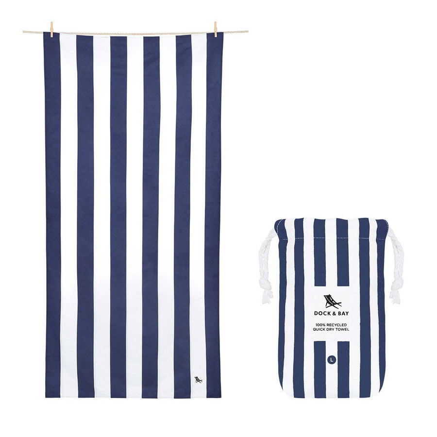 Dock & Bay Quick Dry Large Towel - Whitsunday Blue - Bloom and Petal