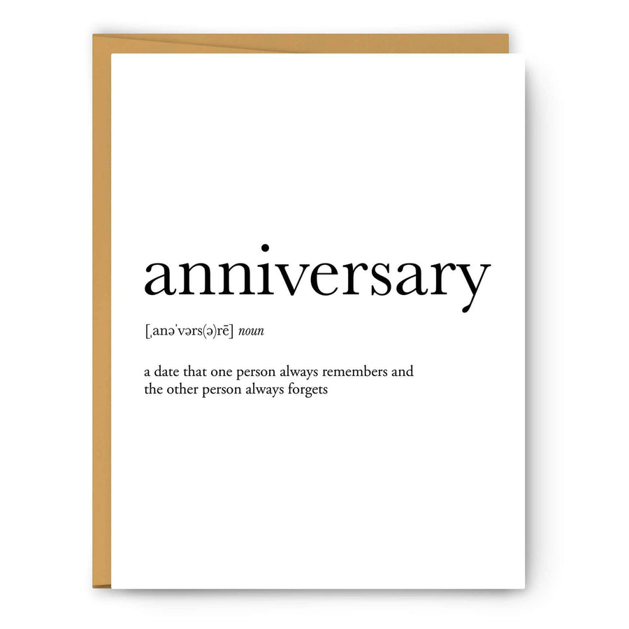 Footnotes Stationary Anniversary Definition - Greeting Card