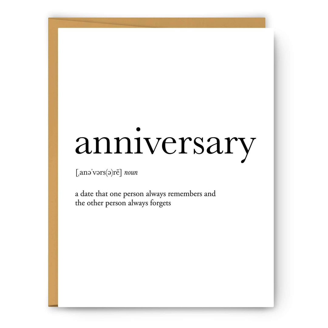 Footnotes Stationary Anniversary Definition - Greeting Card