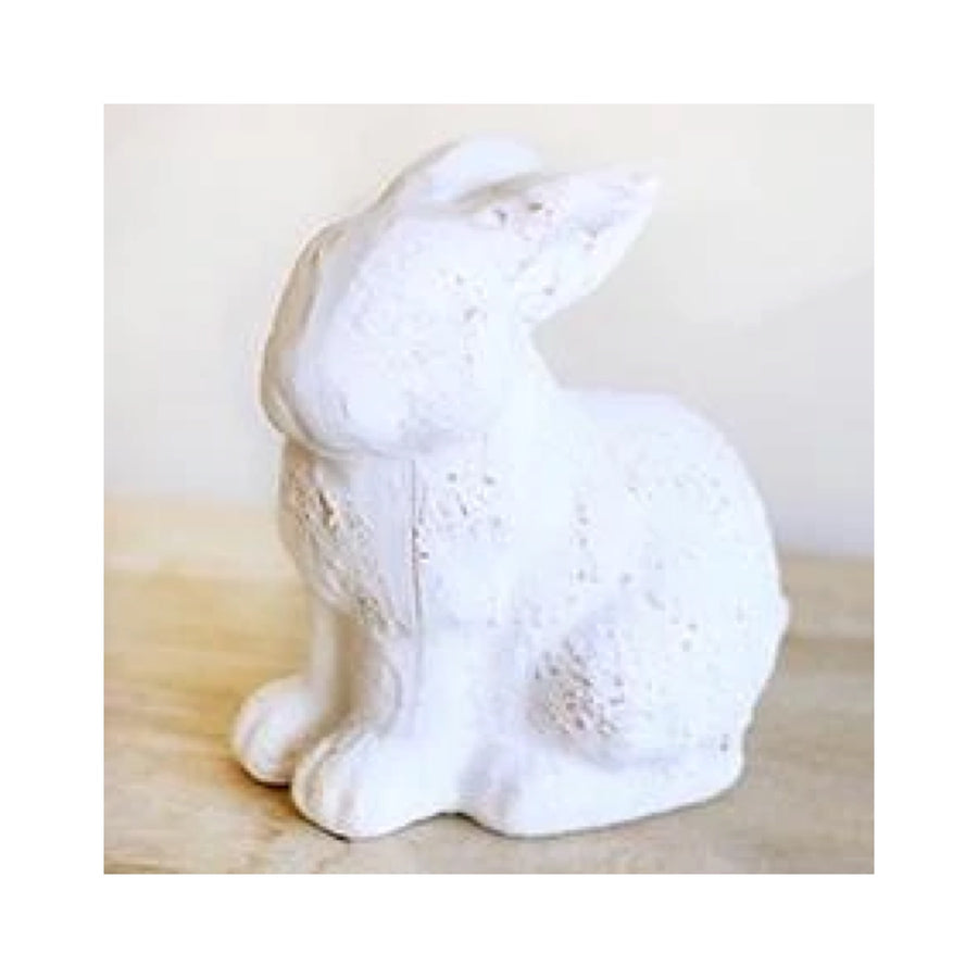 Sitting Bunny Stone Antique White - Bloom and Petal