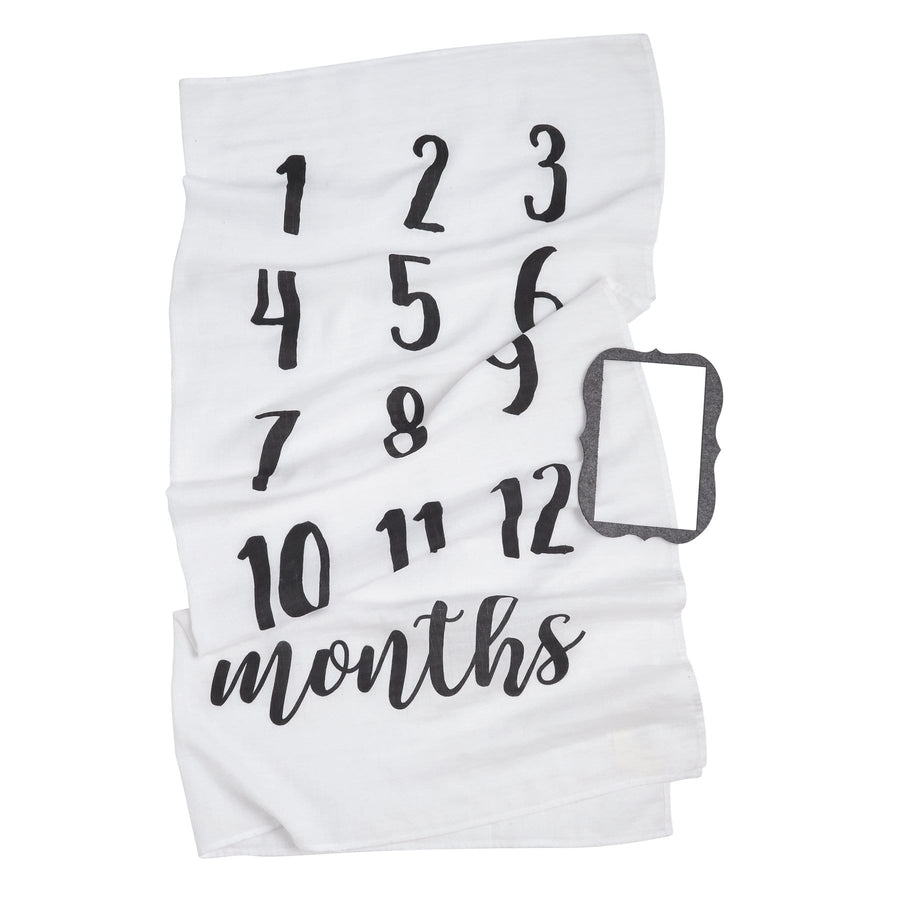 Mudpie Baby Monthly Milestone Blanket Set