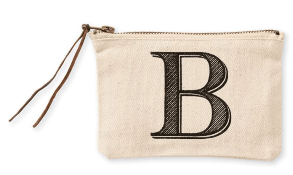 Mudpie Initial  Cosmetic Pouches - Bloom and Petal