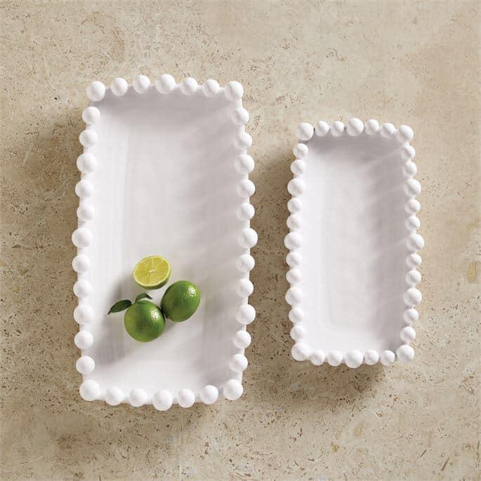 Mudpie Marble Small Dotted Rim Nested Platters