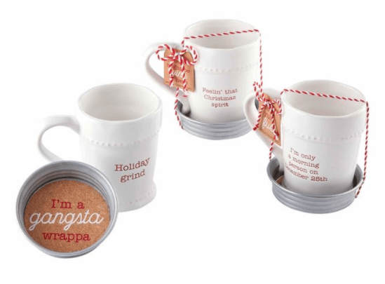 Mudpie Mugs Christmas Mug & Coaster Sets