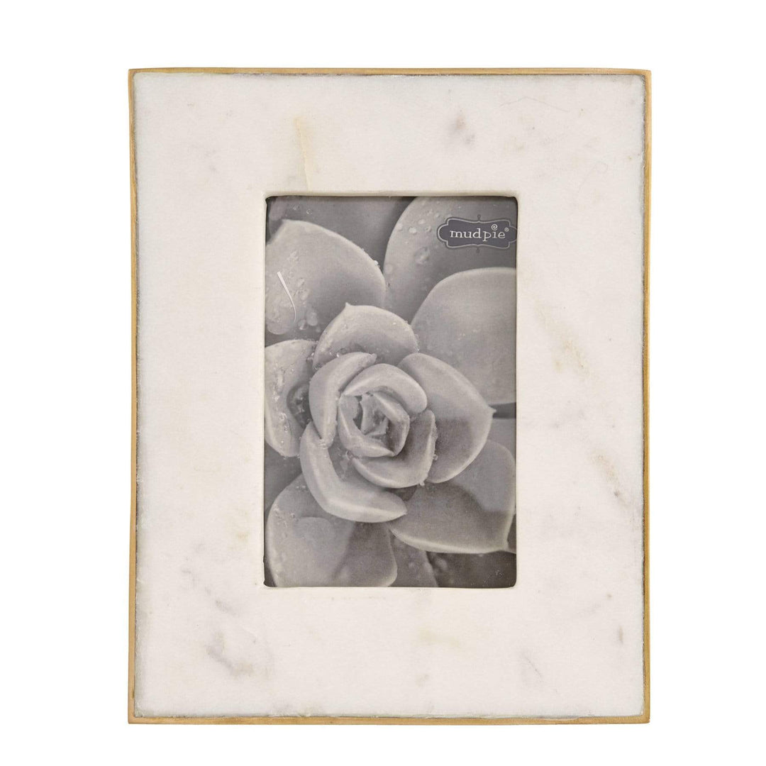 Mudpie Picture Frame 5" X 7" MARBLE & GOLD FRAME