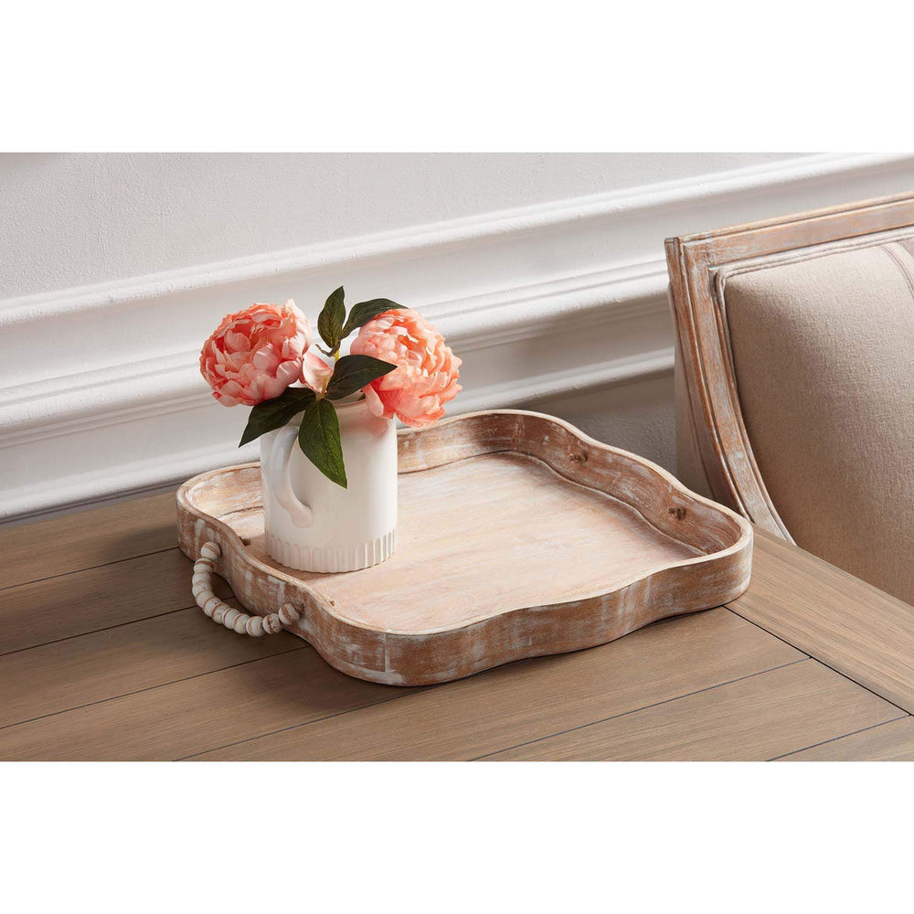 Mudpie Serving & Entertaining Scalloped Wood Tray