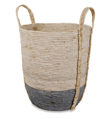 Mudpie Small Two-Toned Corn Husk Basket