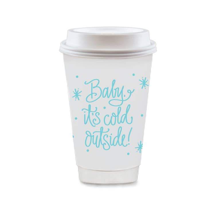 Natalie Chang Ice Blue Baby It's Cold Outside To-Go Coffee Cups