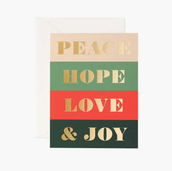 Rifle Paper Co Greeting Cards Rifle Paper Peace & Joy Card
