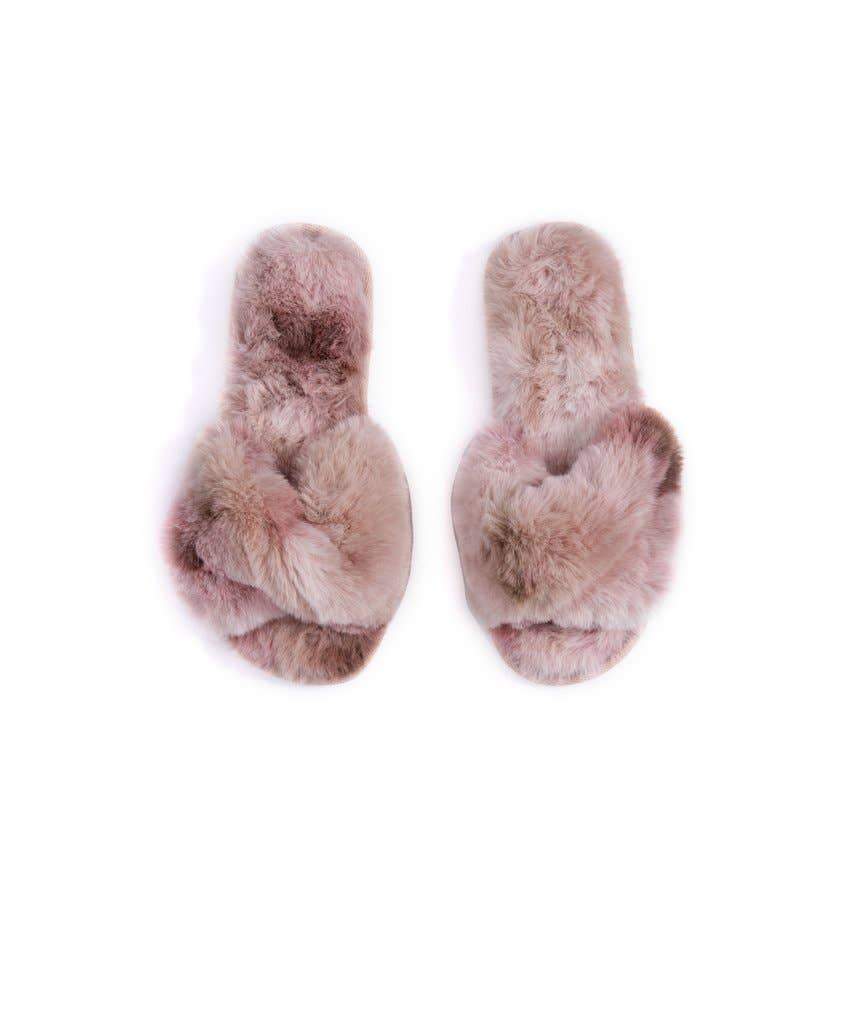 shiraleah Clothing S/M Fits Size 6-8 Blush Tie Dye Slippers