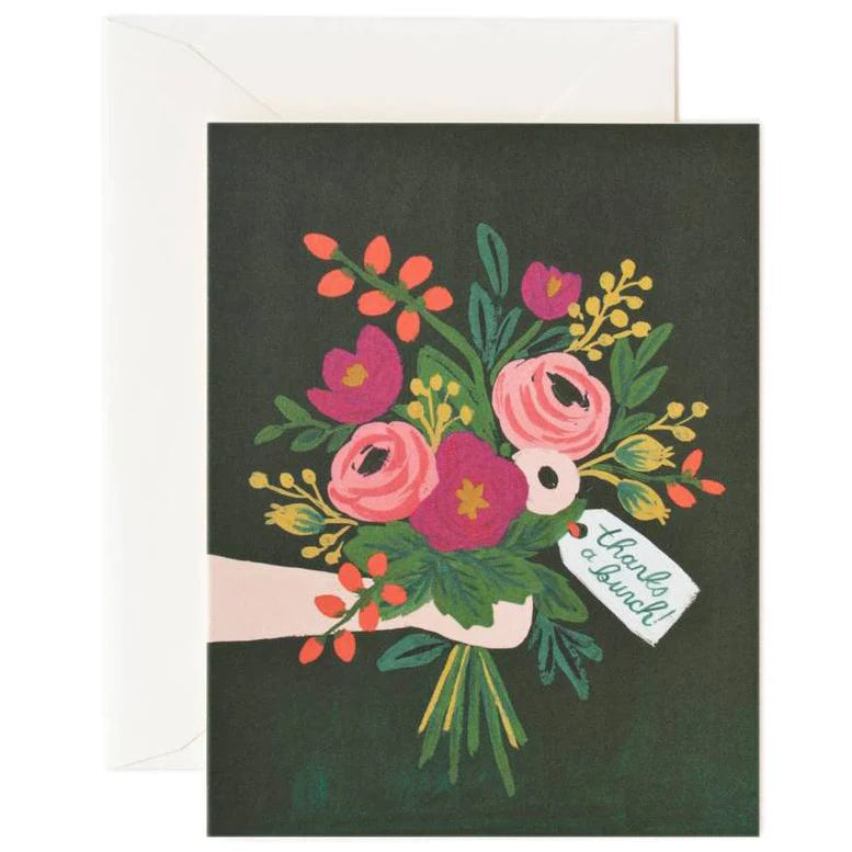 Rifle Paper Thanks a Bunch Bouquet Card - Bloom and Petal